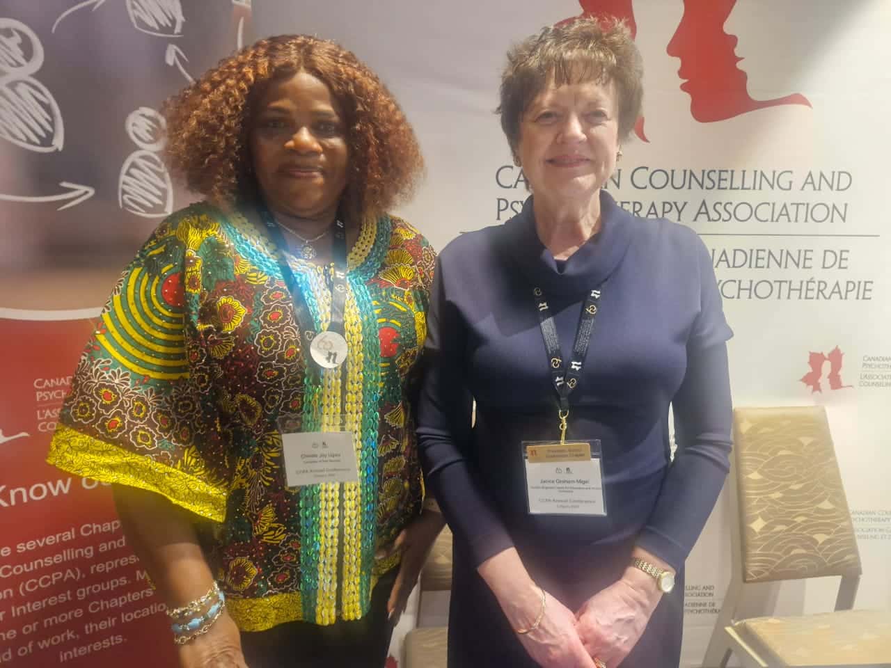 Prof Chinelo Ugwu at CCPA conference with fellow delegate